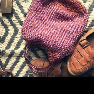 PURPLE AND BROWN RACHEL COMEY PRAIA SACTCHEL